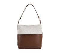 BELOWSYALER Sac seau en cuir PU de couleur contrastée pour femmes, sac à bandoulière élégant, vintage, grande capacité, sacs à main fourre-tout pour femmes, sacs à bandoulière, café, One Size