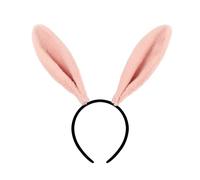 BELOWSYALER Serre-tête à grandes oreilles pour femme, bandeau de maquillage pour Pâques, Halloween, cosplay, accessoires de cheveux, bandeaux en peluche pour femme, bandeau en peluche pour le lavage