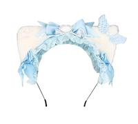 BELOWSYALER Serre-tête élégant pour chaton pour bal de fin d'année, accessoire pour cheveux en peluche pour Halloween