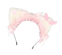 BELOWSYALER Serre-tête élégant pour chaton pour bal de fin d'année, accessoire pour cheveux en peluche pour Halloween