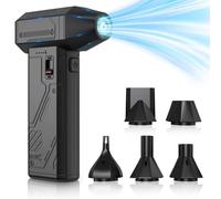 BELOWSYALER Souffleur sans fil 130 000 tr/min avec buses interchangeables, poids léger pour l'extérieur, la neige, utiliser l'air électrique pour le nettoyage