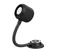 BELOWSYALER Support de téléphone portable à angles multiples avec ventilateur silencieux, bouton rotatif de contrôle et lumière intégrée, simple à utiliser pour la lecture de nuit, pas d'éblouissement