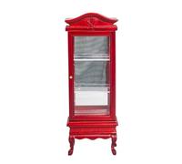 BELOWSYALER Vitrine miniature en bois à l'échelle 1/12 pour maisons de poupées, accessoires artisanaux, meuble à vin réaliste