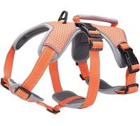 BELPRO Harnais Multi-Usage pour Chien - Anti-Fuite - Gilet réfléchissant réglable avec poignée Durable - Harnais de Promenade pour Chiens Grands et Actifs (Orange, M)