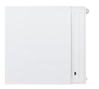 Belrad Radiateur type 22 lisse, plan/lisse, avec 6 raccords, moderne et économe en énergie, peut être monté au mur, pour salon, salle de bain et toilettes d'invités - Blanc - 90 x 70 cm