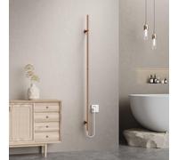 Belrad Rod sèche-serviettes à barre - 150x6.3x12.7 cm - électrique - simple - 60w - 2.5cm - cuivre brossé HS1500BC