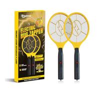 BELREZ Lot de 2 tue-mouches électriques - Zapper électronique avec couche de filet de protection - Raquette anti-moustiques - Tapette à mouches électrique - Raquette tueuse pratique pour l'intérieur