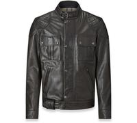 Belstaff Brooklands Blouson en cuir de moto, noir, Taille XXL