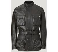 Belstaff Trialmaster Blouson de moto en cuir, noir, taille S pour homme