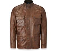 Belstaff Turner Blouson de moto en cuir, brun, taille M pour homme