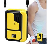 Belt Clip Waist Fan, Digital Display Fan, Wearable Under-Shirt Air Cooler, 3-Speed Portable Fans for Outdoor Hot Weather Use, Gym, Beach, Hiking and Travel, 4.33x3.07x1.57 inches