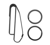 Belt Key Clip, Belt Key Holder Stainless Steel Belt Loop Keychain Hook Clip with 2 Key Rings for Correctional Officers Law Enforcement - Belt Loop Clip Keychain Belt Clip Key Clip