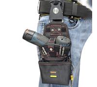 Belt Tool Pouch, Magnetic Work Organizer, Heavy-Duty Drill Holder, Anti-Scratch Material, Adjustable Waist Strap, Ideal for Construction Sites and Efficient Electrician Tool Access