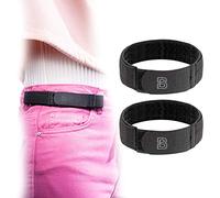 BeltBro Ceinture élastique sans boucle pour femme - Convient aux boucles de ceinture de 2,54 cm, facile à utiliser, Noir, 2 Medium BeltBro (12")