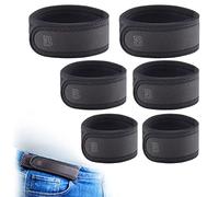 BeltBro Ceinture élastique sans boucle Pro pour homme avec rembourrage ultra doux - Convient aux passants de ceinture de 3,8 cm, noir, 6 paquet
