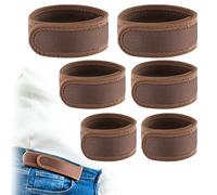 BeltBro Ceinture élastique sans boucle Pro pour homme avec rembourrage ultra doux - Convient aux passants de ceinture de 3,8 cm, marron, 6 paquet