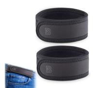 BeltBro Pro Pairs For Men Ceinture élastique sans boucle Next Gen BeltPro avec rembourrage des bords ultra doux - Convient aux passants de ceinture de 3,8 cm, Noir, 40-51W