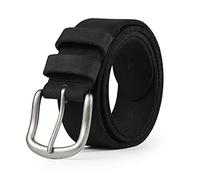 BELTER Ceinture Homme en Cuir Véritable Boucle à Dard pour Jeans Décontracté,Travail Cérémonie 38mm Coffret Cadeau (110cm, Noir)