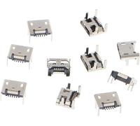 BELTI 10 Pcs Micro USB Type B Connecteur Femelle 5 Broches SMD 4 Pattes 90 Degrés