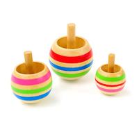 BELTI 3 pièces en Bois Flip Over Top Tippie Top Spinnig Top Jouet Magique Enfants Jouets garçons faveur Cadeau
