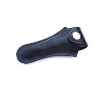 Belti Étui à embouchure en cuir véritable pour trompette Noir C Texturé