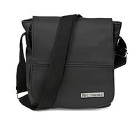 BELTIMORE Sac pour homme en cuir lisse, taille A5 W20 x H23 x D8 cm, doublé à l'intérieur, bandoulière réglable de 155 cm, sécurisé avec fermeture éclair et bouton magnétique.