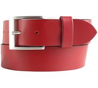 BELTINGER Ceinture 100% cuir véritable 4 cm | Ceinture en jean pour femme homme 40mm | Ceinture en croûte de cuir en 4cm | Rouge 85cm