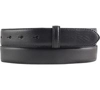 BELTINGER Ceinture en cuir de vache pleine fleur avec couture 3 cm sans boucle | Ceinture en cuir souple pour femme homme 30mm | Ceinture de costume bombée avec structure fine