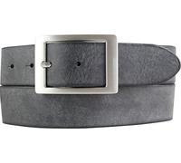 BELTINGER Ceinture homme en cuir de vachette souple avec double boucle look vintage 4 cm | Ceinture en jean pour homme 40mm | Ceinture en cuir look usé | Noir 90cm