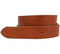 BELTINGER Ceinture interchangeable en cuir de vachette pleine fleur sans boucle 3 cm | Ceinture à bouton-pression pour femmes hommes 30mm | Ceinture en cuir | Tabac 105cm