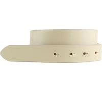 BELTINGER Ceinture interchangeable en cuir de vachette pleine fleur sans boucle 3 cm | Ceinture à bouton-pression pour femmes hommes 30mm | Ceinture en cuir | Beige 80cm