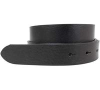 BELTINGER Ceinture interchangeable en cuir de vachette pleine fleur sans boucle 3 cm | Ceinture à bouton-pression pour femmes hommes 30mm | Ceinture en cuir | Noir 80cm