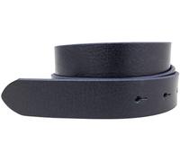 BELTINGER Ceinture interchangeable en cuir de vachette pleine fleur sans boucle 3 cm | Ceinture à bouton-pression pour femmes hommes 30mm | Ceinture en cuir | Marine 85cm
