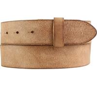 BELTINGER Ceinture interchangeable en cuir de vachette souple pleine fleur look usé sans boucle 4 cm | Ceinture à bouton-pression pour femmes hommes 40mm | Look vintage | Tabac 105cm