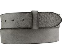BELTINGER Ceinture interchangeable en cuir de vachette souple pleine fleur look usé sans boucle 4 cm | Ceinture à bouton-pression pour femmes hommes 40mm | Look vintage | Gris foncé 95cm