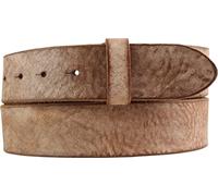 BELTINGER Ceinture interchangeable en cuir de vachette souple pleine fleur look usé sans boucle 4 cm | Ceinture à bouton-pression pour femmes hommes 40mm | Look vintage | Cognac 80cm