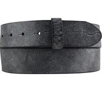 BELTINGER Ceinture interchangeable en cuir de vachette souple pleine fleur look usé sans boucle 4 cm | Ceinture à bouton-pression pour femmes hommes 40mm | Look vintage | Noir 120cm