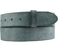 BELTINGER Ceinture interchangeable en cuir de vachette souple pleine fleur look usé sans boucle 4 cm | Ceinture à bouton-pression pour femme homme 40mm | Look vintage | Kaki 95cm