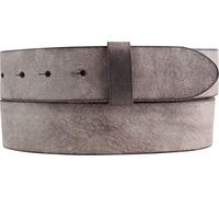 BELTINGER Ceinture interchangeable en cuir de vachette souple pleine fleur look usé sans boucle 4 cm | Ceinture à bouton-pression pour femmes hommes 40mm | Look vintage | Marron 85cm