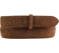 BELTINGER Ceinture interchangeable en daim sans boucle 3,0 cm | Ceinture à bouton-pression pour femmes hommes 30mm | Ceinture en daim | Tabac 105cm