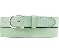 BELTINGER Ceinture pour enfants en cuir de vachette souple pleine fleur look vintage 3 cm | Ceinture en cuir pour filles 30mm | Ceinture étroite look usé | Vert menthe 60cm