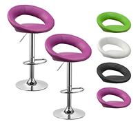 BELTOM® 2 Tabourets de Bar Modernes Cuisine Réglables en Hauteur - Chaise Bistrot Beauty - X2-Violet