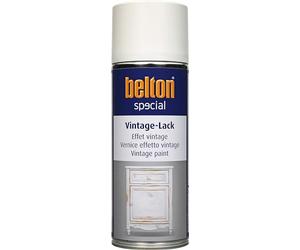 BELTON - Peinture aérosol effet vintage 400ml Blanc craie - Blanc craie