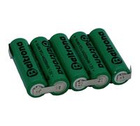 Beltrona RTU5AAZ Pack de piles rechargeables 5x LR6 (AA) cosses à souder en Z NiMH 6 V 2200 mAh