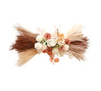 BELUAPI Fleurs d'arche de mariage, 78,2 cm, pivoine de rose champagne, guirlande artificielle rustique avec herbe séchée pour cérémonie de mariage, couronne de porte, décoration de maison et de