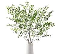 BELUAPI Lot de 3 branches d'olivier artificielles de 109,2 cm, fausses branches d'olivier, fausses brindilles vertes pour décoration de maison, fête, mariage