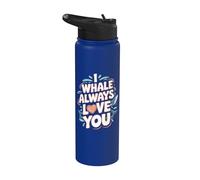 Beluga Orca Blue Whale I Love You Stainless Steel Insulated Water Bottle
