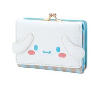 BelugaDesign Cinnamoroll Wallet | Blue White Anime Cinnamon Roll Kawaii Cute Coin Cash Pouch Purse Zipper Teens Girls Kids Women | Adorable Card Holder Clutch Wonderful Small Stuff Sweet Birthday Gift