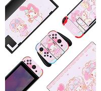 BelugaDesign Melody Switch Skin | Autocollant en Vinyle Pastel Mignon | Lapin animé, Kawaii, Jeu de Dessin animé Japonais L Compatible avec Nintendo Switch (Switch Standard, Rose)