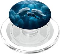 Belugawal Observateur des Baleines Licorne des Mers Baleine Famille Océan PopSockets PopGrip pour MagSafe